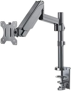 Manhattan 461580 Universal Gas Lift Monitor Bracket with Gas Strut and Ball Joint Suitable for Monitors from 17 to 32 Inches and up to 8 kg Black