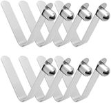 8pcs Kayak Paddle Spring Snap Clips, Stainless Steel Spring Button Clip Push Button Clips, Tube Locking Pin Clips for Kayak Paddle Camping Tent Pole (6mm)