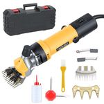 850W 6 Speed Electric Sheep Shears, Livestock Clippers with 2 Durable Blades, Professional Heavy Duty Electric Wool Clippers for Farm Livestock Horses Goats Alpacas