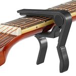 Guitar Capo Quick Change Capo for 6-String Acoustic Guitar Electric Guitar Classical Guitar Ukulele Capotastos Capo (Black)