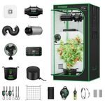 VIVOSUN GIY Plus Smart Grow Tent Kit, 2.7x2.7ft 2-Plant System,WiFi-Integrated Automatic Grow System with 2000D Mylar Grow Tent,Full-Spectrum Programmable Grow Light,Enhanced Ventilation&Circulation