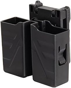 BOOSTEADY Double Magazine Holster, Universal Magazine Holder for 9mm/.40 Dual Stack Mag, Magazine Pouch with Belt Clip