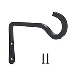 HH-LIFE 1 pcs Black Metal Wall Bracket 15x10cm Iron Wall Mount Lanterns Hangers Hanging Brackets for Bird Feeders Planters Lanterns Wind Chimes