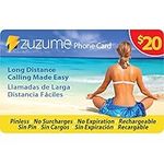 Zuzume Domestic and International Calling Card | PINless, No Expiration, No Hidden Surcharges Prepaid Phone Long Distance Calling Cards | 20 CAD