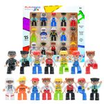 Playmags Large Magnetic Figures Community Set of 15 Pieces – 3 Inches Play People Perfect for Magnetic Toys Building Blocks - STEM Learning Toys for Kids – Magnet Tiles Expansion Accessories Pack