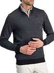 Three Sixty Six Dry Fit Pullover Sweaters for Men - Quarter Zip Fleece Golf Jacket - Tailored Fit