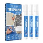 Luteti 3PCS Tile Grout Filler Repair,Grout Pen White Tile Paint Marker,Waterproof Grout Colorant and Sealer Pen,Tile Refill Wall Grout Marker, Porcelain Mouldproof Filling Cleaner Agents