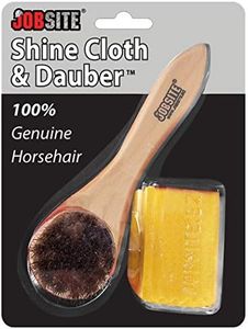 JobSite Genuine Horsehair Dauber Applicator Brush & Shoe Shine Polish Cloth