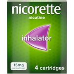 Nicorette 15mg Inhalator Nicotine 4 Cartridges (Stop Smoking Aid)