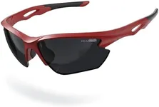 DEAFRAIN Polarized Sports Sunglasses for Men Women Baseball Tennis Softball Cycling Running Fishing Red Glasses TR90 Unbreakable Frame UV Protection