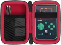 Aenllosi Hard Carrying Case Compatible with Hyper Mega Tech FG-TAPK-HMT-EFIGS Handheld Gaming Device,Mesh Pocket for USB Cable & Evercade Cartridges(Case Only) (red)