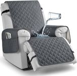 TAOCOCO Non-Slip Recliner Chair Cover Sofa Slipcover, Pet Cover for Small Recliner Chair with Elastic Straps, Washable Reclining Chair Cover Recliner Furniture Protector (23'' Small, Dark Grey)