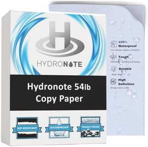 TerraSlate Waterproof Paper - Hydronote 54lb Multipurpose Copy Paper 8.5” x 11”, 100 Sheets, Inkjet Printer and Laser Printer Paper Compatible - Weather/Rain Proof, Durable, White Paper