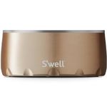 S'well Stainless Steel Dog Bowl - for Medium to Large Size Dogs - 32oz, Pyrite - Non-Slip and No-Spill Design with Rubber Bottom, and Dishwasher Safe - BPA-Free Pet Bowl for Food and Water