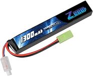 Zeee 3S Lipo Battery 1300mAh 11.1V 25C Airsoft Stick Battery for AEG, Air soft Guns AK47, MP5k, MP5 PDW, RPK, PKM