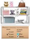 LIVINGBASICS Plastic Multipurpose Storage Rack For Kitchen/Clothes/Bookshelf/Shoes Stand (3 Layer, White Multi-Purpose Rack)