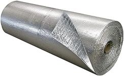 Aluminium Foil Insulation Shield Foil Double Bubble Thermal Foil Heat Reflective Foil Vapour Barrier Shield for Attic Walls, Roofs, Floors, Lofts, House Wrap(Size:1x2m (39 in X 6.5 Ft))