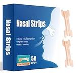 Nasal Strips 50 Pieces Nose Strips Anti Snoring Devices, Relieve a Blocked Nose Due to colds, Allergies, Snore Stopper for Sports and Sleep, Residue-Free Removable Snore Strips, Anti Snore Drug-Free