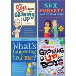 The Boys' Guide to Growing Up, Sex, Puberty, and All That Stuff, Growing Up for Boys, What's Happening to Me?: Boys Edition 4 Books Collection Set
