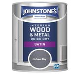 Johnstone's 307076 One Coat Satin Urban Sky, 750 ml