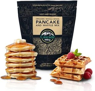 Cascade Milling Organic Whole Grain Pancake and Waffle Mix. Just Add Water. Makes 105 Pancakes. Resealable Bag. Pancake Mix For Adults & Kids. Non GMO, Kosher. 5 lb (Pack Of 1)