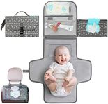Kopi Baby Portable Diaper Changing Pad - Baby Diaper Changer Travel Bag with Wipes Pocket, Smart Design Portable Changing Mat, Infant Travel Station Kit, Gift for Newborn Girl & Boy - Classic