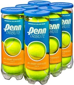 Penn Tribute All Courts Felt Pressurized Tennis Ball, 6 Cans, 18 Balls