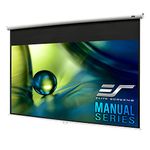 Elite Screens M120XWH2-E24 Manual Pull Down Projection Manual Projector Screen with Auto Lock W/24-Inch Drop, 120-Inch Diag. 16:9