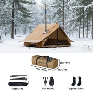 POMOLY CHALET 70 Pro Portable Cabin Tent with Stove Jack – 2-3 Person Camping