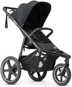 Deryan Bolt Jogger Kombikinderwagen für jedes Gelände - Zusammenklappbarer und tragbarer Buggy - Buggy zum Joggen ab 6 monate - Schwarz