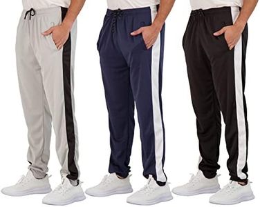 3 Pack Boys Girls Youth Active Teen Mesh Boy Sweatpants Joggers Running Basketball School Track Pants Athletic Workout Gym Apparel Training Jogger Fit Kid Clothing Casual Pockets - Set 7,S(8)