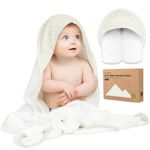 KeaBabies Baby Hooded Towel - Viscose Derived from Bamboo Baby Towel, Toddler Bath Towel, Infant Towels, Large Hooded Towel, Organic Baby Towels with Hood for Girls, Babies, Newborn Boys (Rainbow)