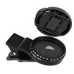 ZSooner 37mm Clip-on ND 2-400 Cellphone Camera Lens Adjustable Density Filter with Phone Clip for iPhone for Samsung Android Smartphones