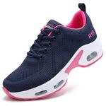 Trainers for Women Running Shoes Ladies Arch Support Memory Foam Plantar Fasciitis Orthopedic Shoes Non Slip Breathable Tennis Sneakers Navy UK 6