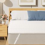 Hawthyhome 3 Inch Memory Foam Mattress Topper Double Bed,Thickness Mattress Toppers for Back Pain Relief,Cooling Bed Topper with Washable Cover (Double-135x190cm)