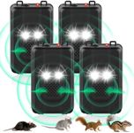 Car Rodent Repellent Under Hood Rat Repellent Ultrasonic with Strobe Light,Rodent Repellent for Car Engines Squirrel Repellent for Car,3 Power Mouse Deterrent to Keeping Rodents Out of Car (4)