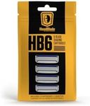 HeadBlade HB6 Refill Blades - 6 Stainless Steel Blades for No Tugging or Pulling, Shave Less, Works for Face, Body, and Scalp