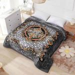 Bargain Fleece Blanket 2 Ply Reversible – Luxury Faux Fur Throw Fluffy Blanket for Bed | Soft Warm Thick Fleece Blanket | Bed Throw King Size Blanket Adult Bedroom (240x200cm)