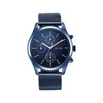 Titan Men's Sartorial Neo Splash: Blue Dial Multifunction Watch with Mesh Strap-NS1805QM02