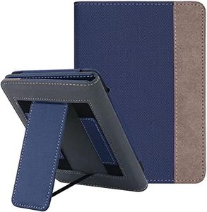 WALNEW Stand Case for 6” All-New Kindle 11th Gen 2024/2022(Model No. C2V2L3), PU Leather Book Cover with Two Hand Straps and Auto Wake/Sleep Only for Kindle 11th Generation 2024/2022 Released