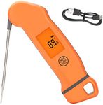 Inkbird Digital Instant Read Meat Thermometer Waterproof IP67 IHT-1S with Auto Backlight, Rechargeable Instant Read Cooking Food Thermometer for Grill Smoker Kitchen BBQ Oven Candy Baking