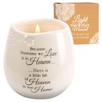 Light Your Way Memorial 19177 Loved One Ceramic Soy Wax Candle Off-White 8 oz