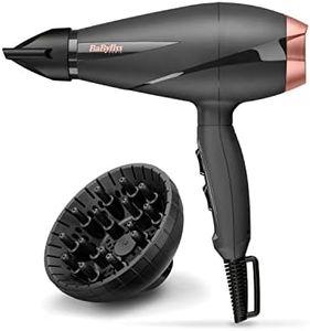 BaByliss Smooth Pro 2100 Haartrockner, Föhn mit leistungsstarken 2100 Watt, Made In Italy, Ionen-Technologie für Anti-Frizz-Effekt, Inkl. Zentrierdüse und Diffusor für natürliche Locken, 6709DE