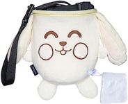 Rockbuddy Chalk Bag for Rock Climbing - Bouldering Chalk Bucket with Quick-Clip Belt, Zipper Pocket and Brush Holder (Rabbit) (Frost)