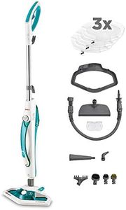 Polti Vaporetto SV450_Double 2- in-1 Steam Mop with Handheld Cleaner, Extra Cloths, Vaporforce Brush, 13 Accessories