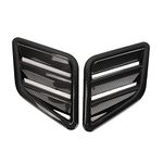 2 Pcs Car Hood Vent Cover, Car Hood Vent Scoop Kit for Ford Focus for Vauxhall, Air Flow Intake Fitment Louvers Bonnet Hood Vent Cover for Corsa, Engine Air Vent Trim Cover for Jazz(Carbon Fiber)