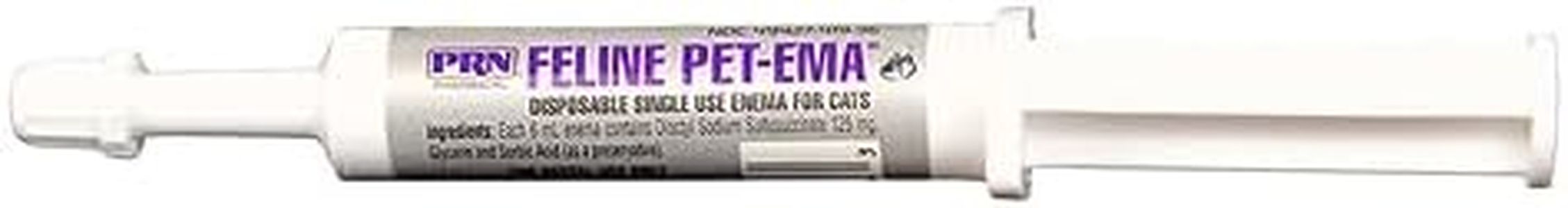 Pet-Ema Feline (6 mL) (3 Pack), Disposable Enema for Rectal Use in Cats by PRN Pharmacal Inc