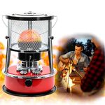 GaoYIYI Paraffin Heater With 360° Surround Heating - 5.2L Indoor Kerosene Stove for Home and Camping, Suitable for Indoor Outdoor Use (Red)