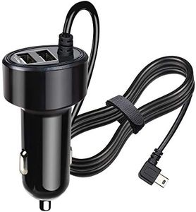 FOUCECLAUS Charger Cable for Garmin GPS, Mini USB Shielding Car Charger Power Cord for Garmin Nuvi Navigator (Car Charger)