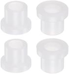 uxcell 4pcs Flanged Sleeve Bearings Plastic Bushings 10.1mm Bore x 15.1mm OD x 15.5mm Length Nylon Bushings, White